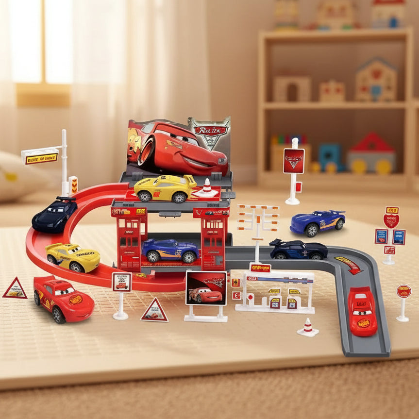 McQueen Kids Car Racing Track Set with Cars (660-A106)