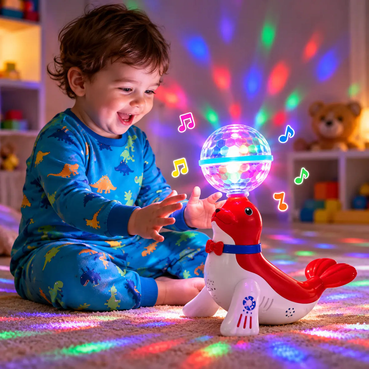 Interactive Sea Lion Toy with Lights & Music (Random Color | YJ388-29)