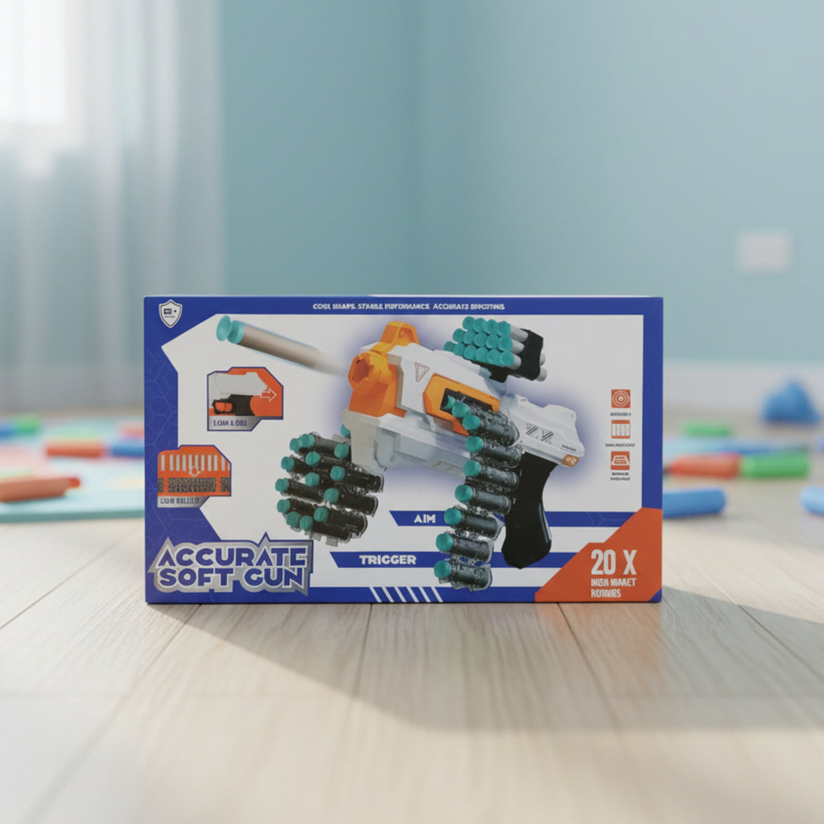 Soft Bullet Blaster Gun with Foam Darts (CH18-20)