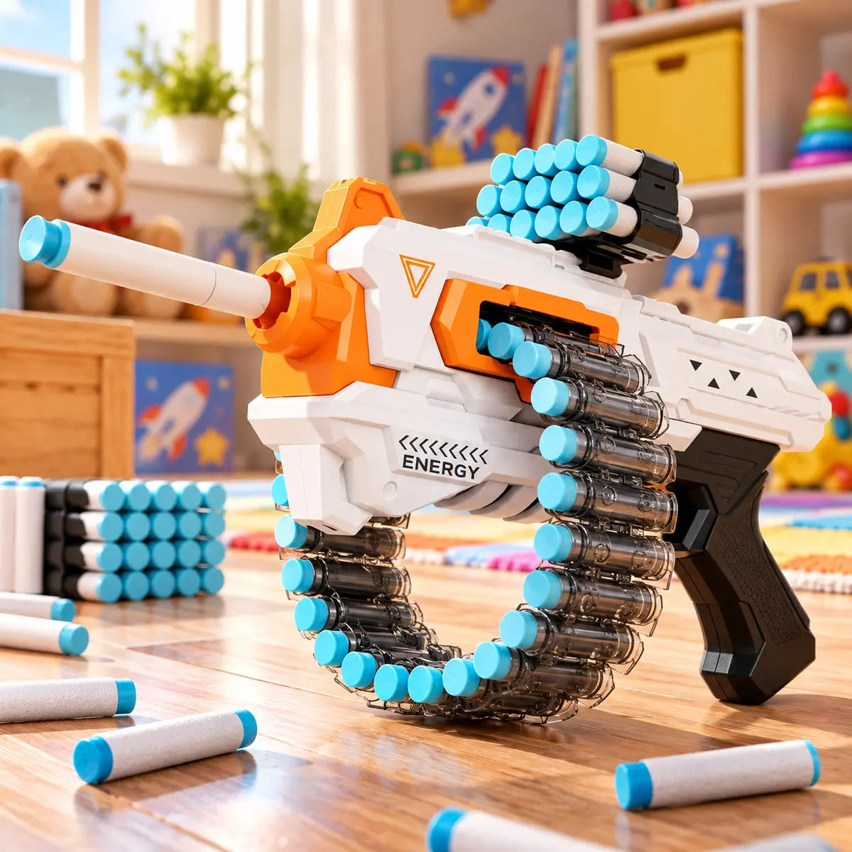 Soft Bullet Blaster Gun with Foam Darts - Toynix.pk