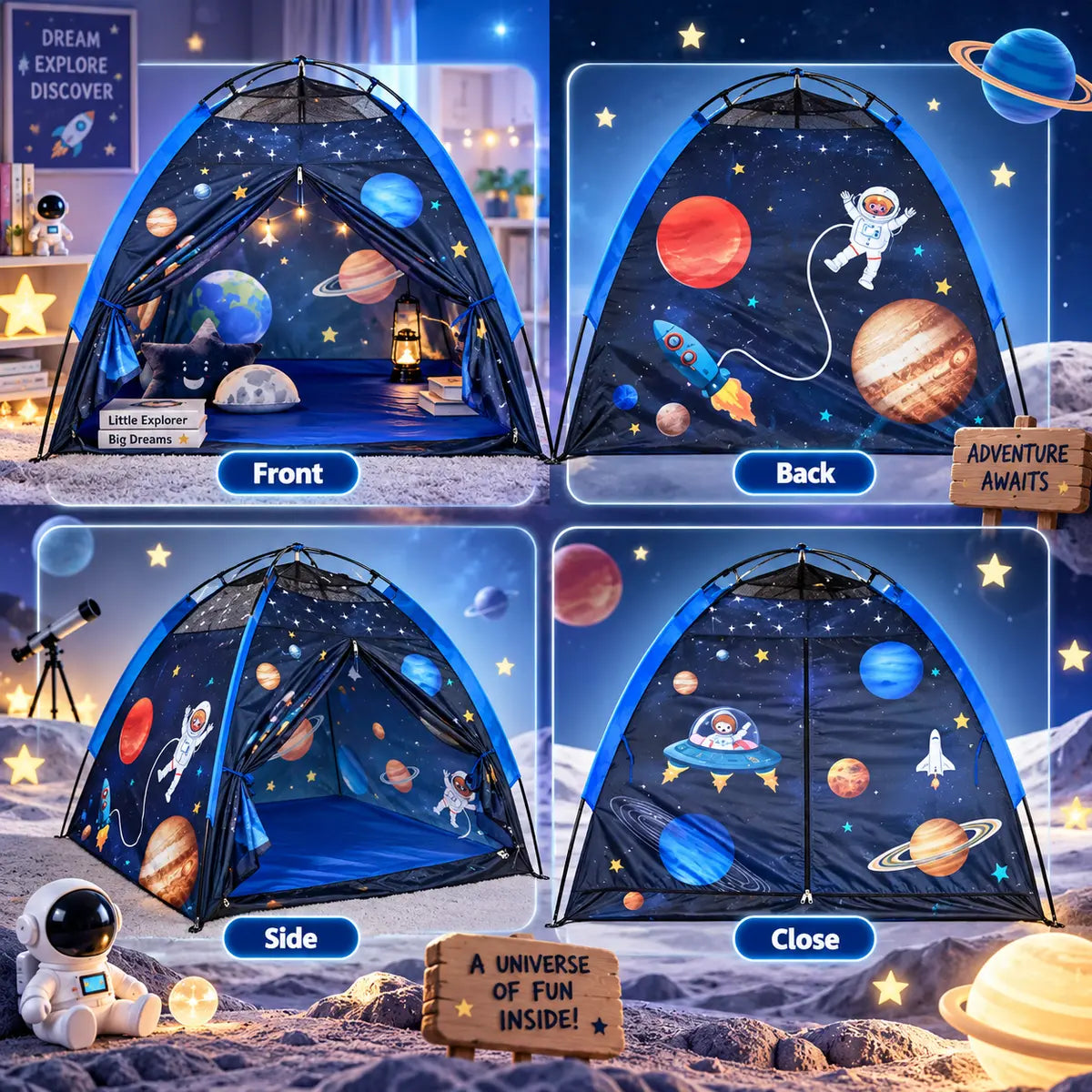 Space World Galaxy Indoor Play Tent House for Kids