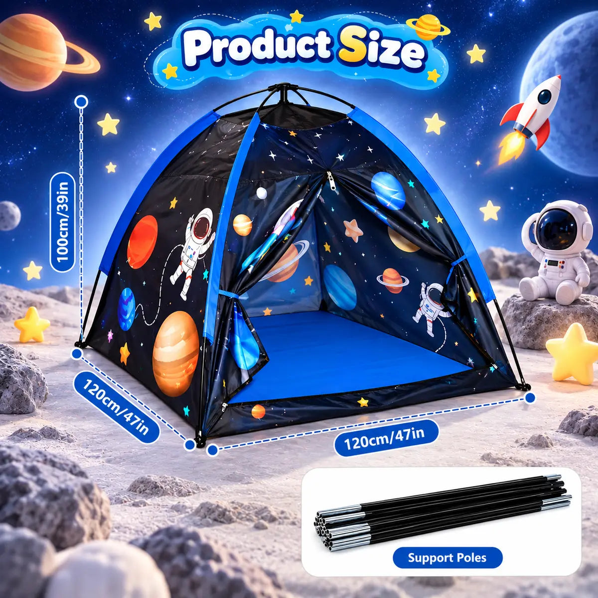 Space World Galaxy Indoor Play Tent House for Kids