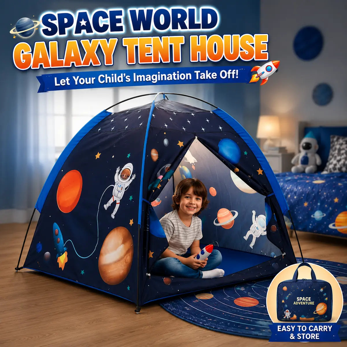 Space World Galaxy Indoor Play Tent House for Kids