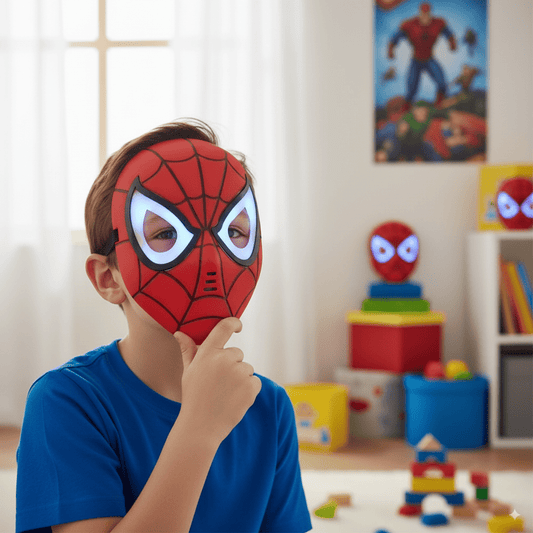 Glowing LED Light Spiderman Mask for Kids - Toynix