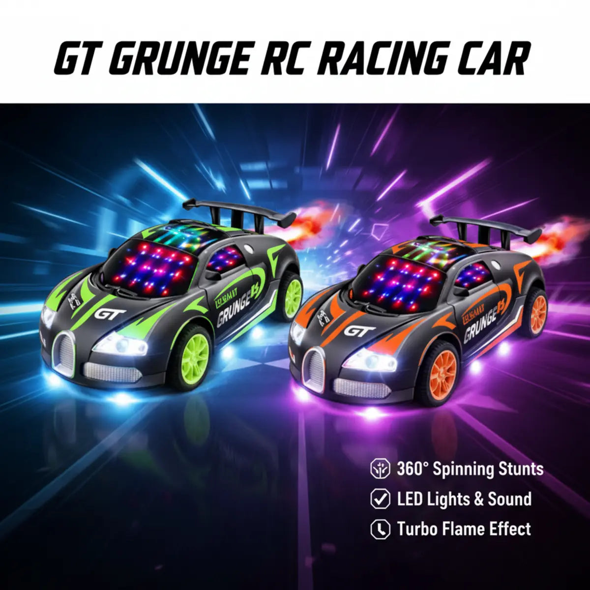 Spray Remote Control Car with Smoke Effect & LED Lights (6507CH)
