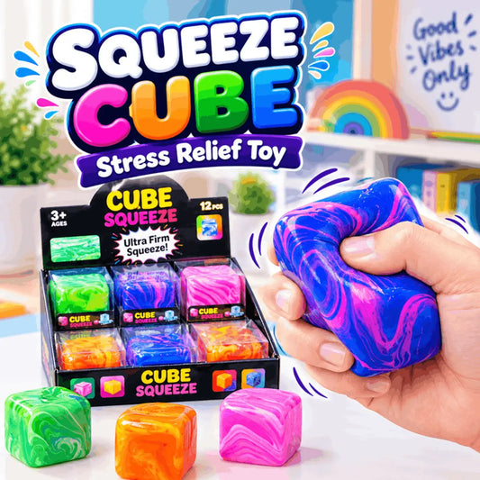 Colorful Squeeze Cube Stress Relief Fidget Toy