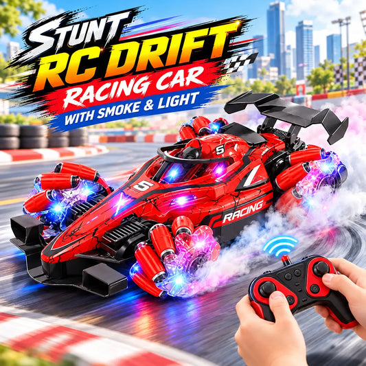 Stunt RC Drift Racing Car with Smoke and Light Remote Control Racing Toy