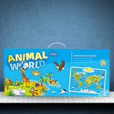 Interactive Talking Animal World Map with Sound For Kids