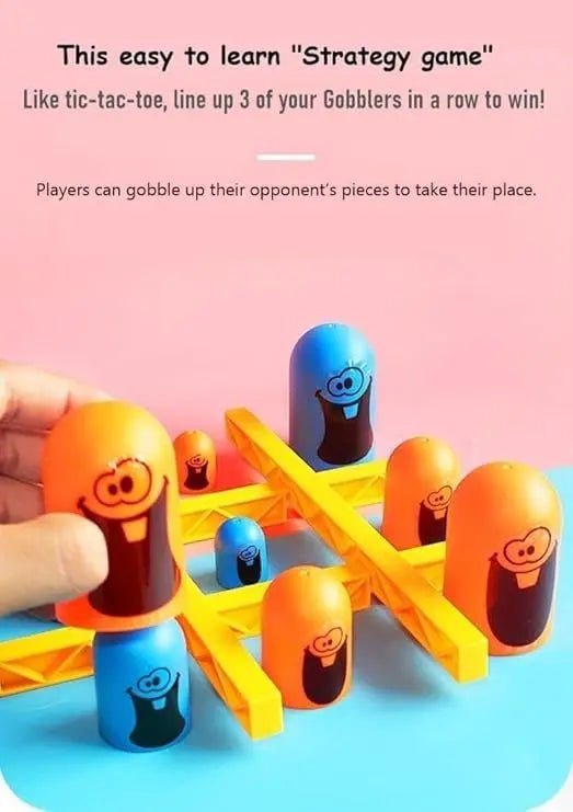 Tic Tac Toe Gobble Board Game | Board Games for Adults | Kids Brain Development - Toynix