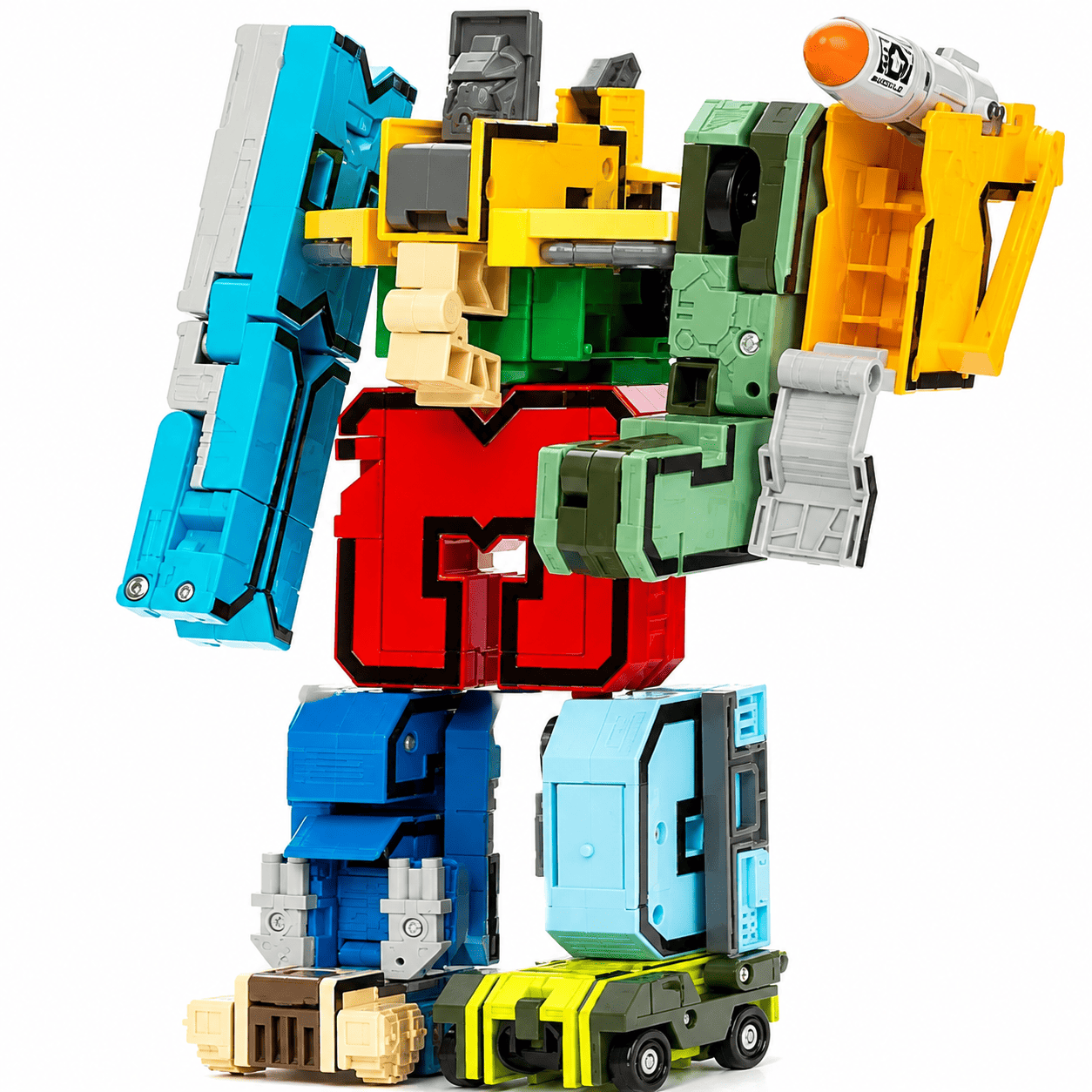 Transforming Robot Car Toy with Number Figures for Kids