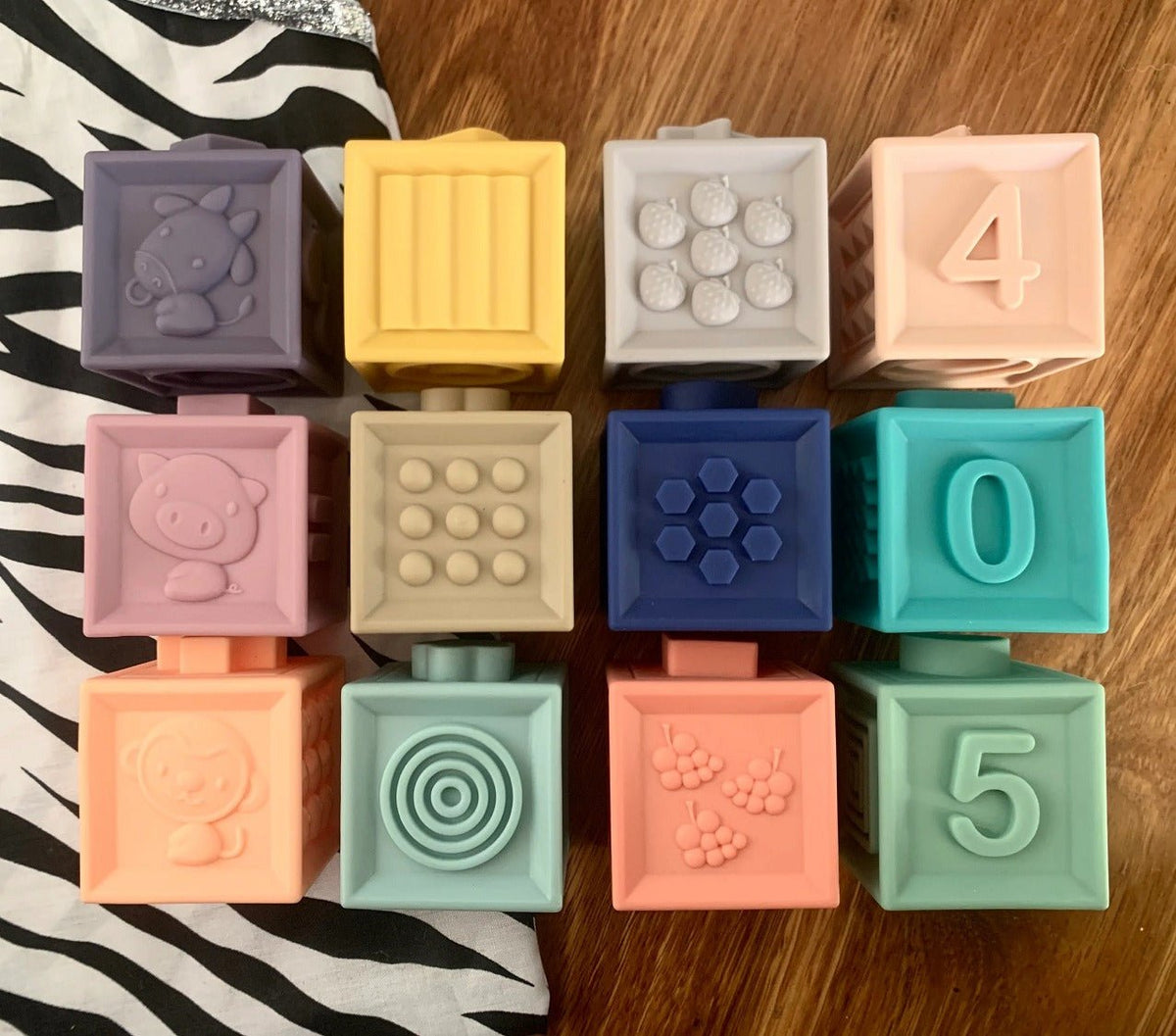 Large Soft teethers Building Blocks Numbers and Shapes For Kids (8850-12)