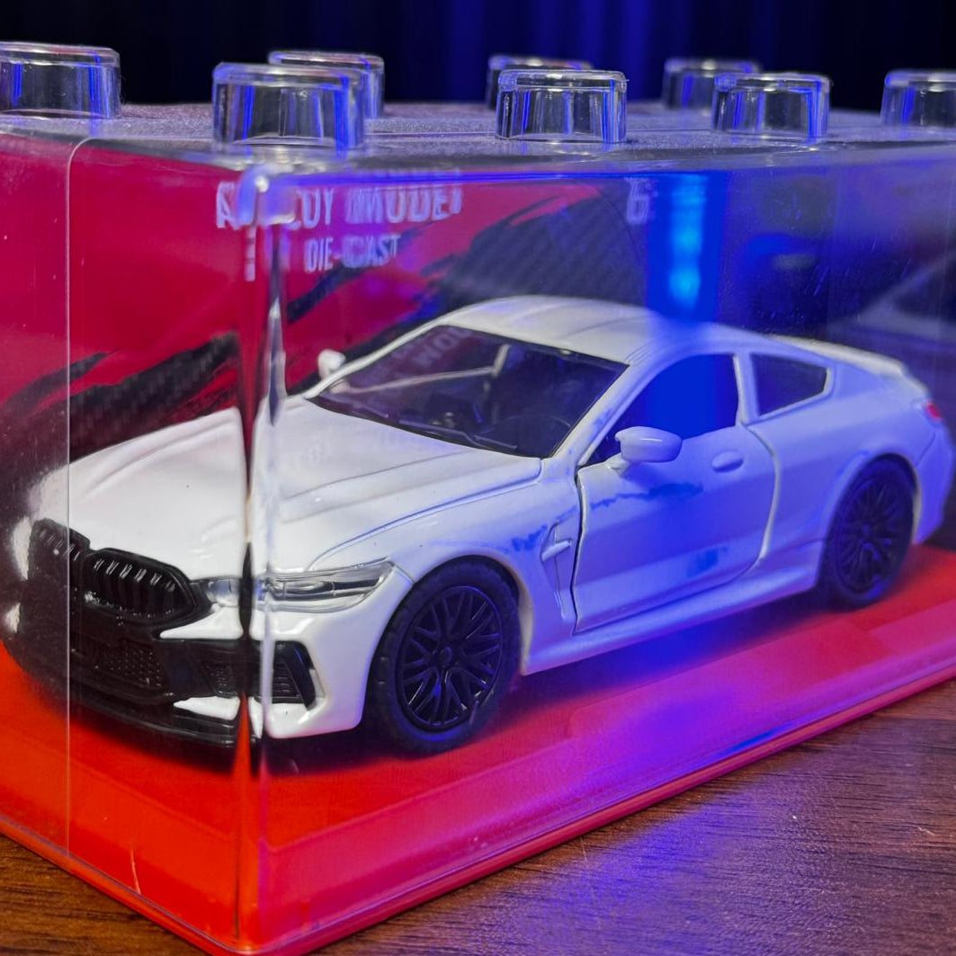BMW M8 Premium 1:36 Scale Die-Cast Sports Car (White Color | W36888)