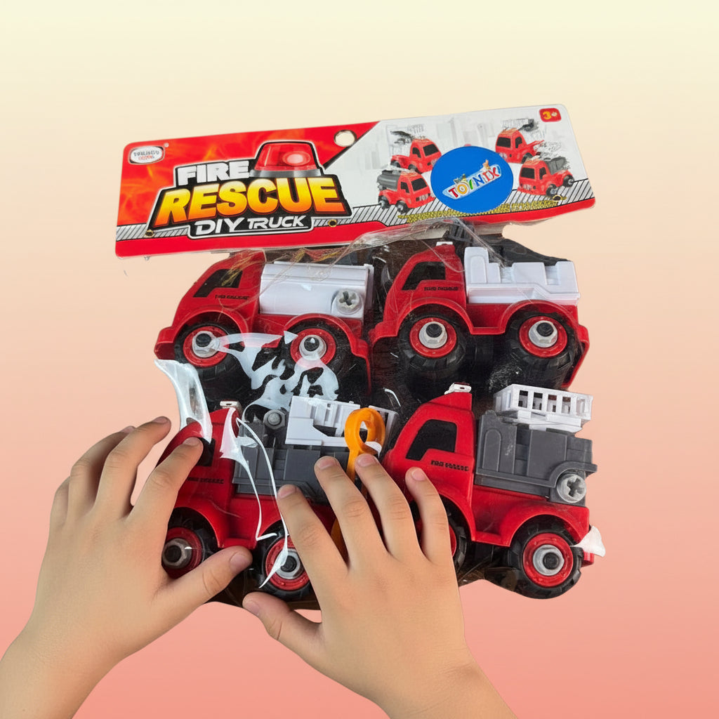 DIY Fire Rescue Truck For Kids