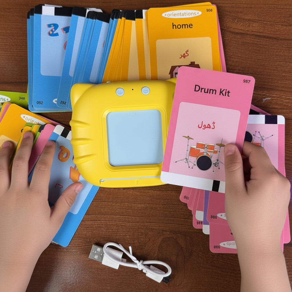 Bilingual Talking Flash Cards For Kids - Educational Learning (English+Urdu)