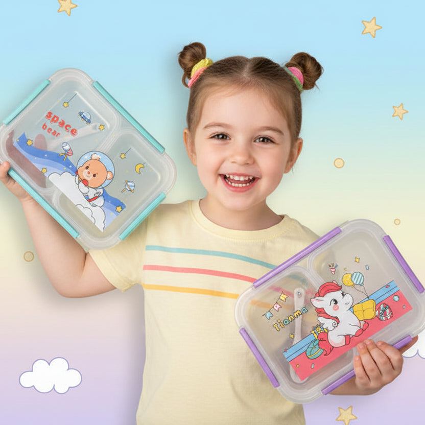 Stainless Steel Premium Lunch Box For Kids (029-7)