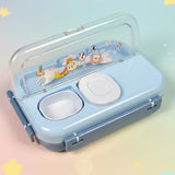 Premium Plastic Lunch Box with Sauce Container (029-27)