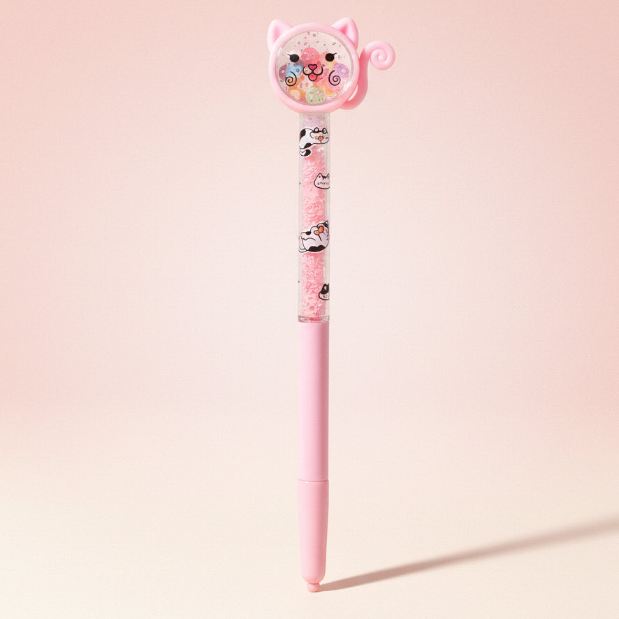Cute Cat Glitter Ballpoint Pen For Kids (1005)
