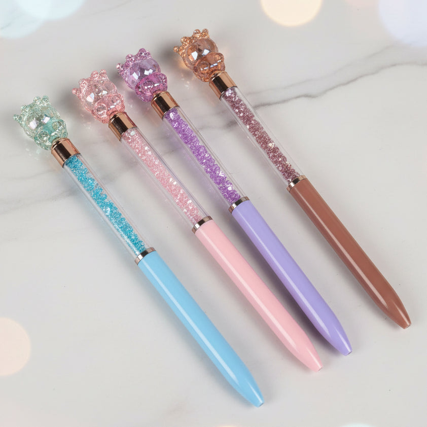 Bear Rhinestone Ballpoint Pen For Kids (9079)
