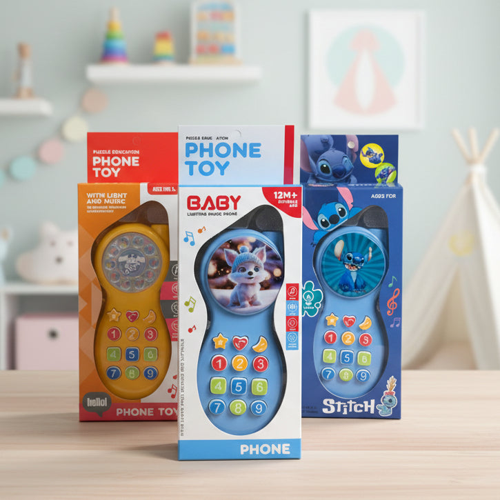 Baby Musical Phone Toy With Lights (Random Color | 555A-B)