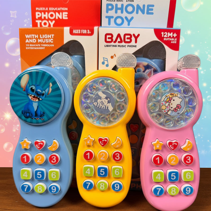 Baby Musical Phone Toy With Lights (Random Color | 555A-B)