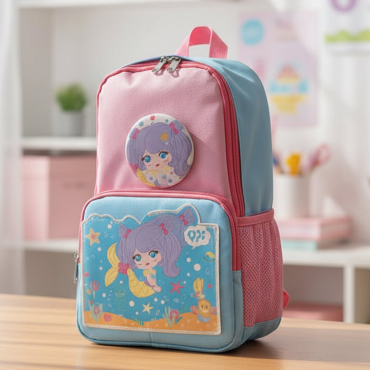 Beautiful Double Zip  Stationary Pouch For Kids - Toynix.pk