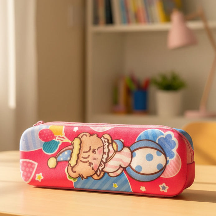 3d Embossed Characters Stationery Case for Kids (Random Design) (B-8920)