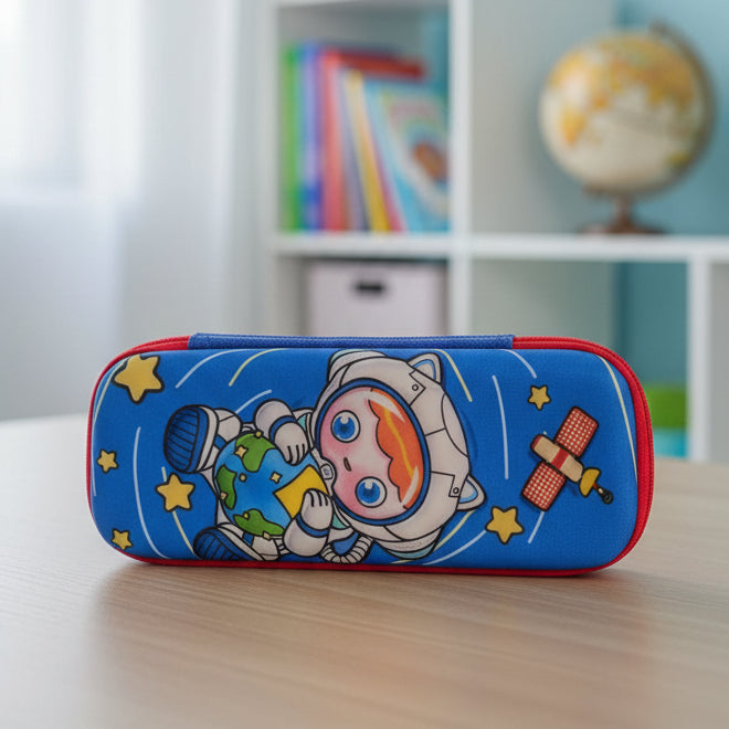 3d Embossed Characters Stationery Case for Kids (Random Design) (B-8920)