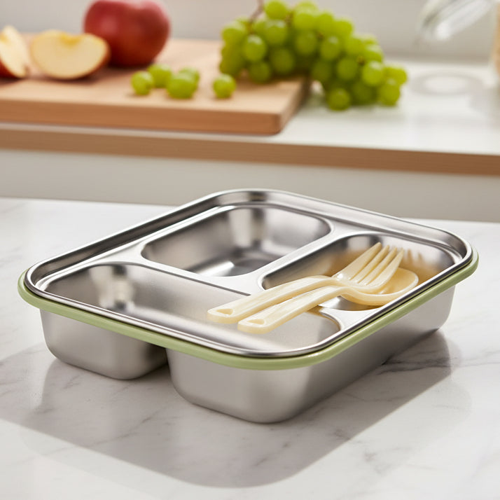 3 Compartment Cactus Shape Lunch Box For Kids (029-4)