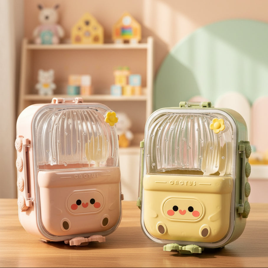 3 Compartment Cactus Shape Lunch Box For Kids (029-4)