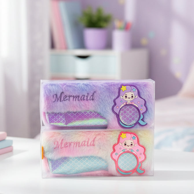 Soft Plush Pencil Pouch For Kids (MultiColor) (FUR-29)