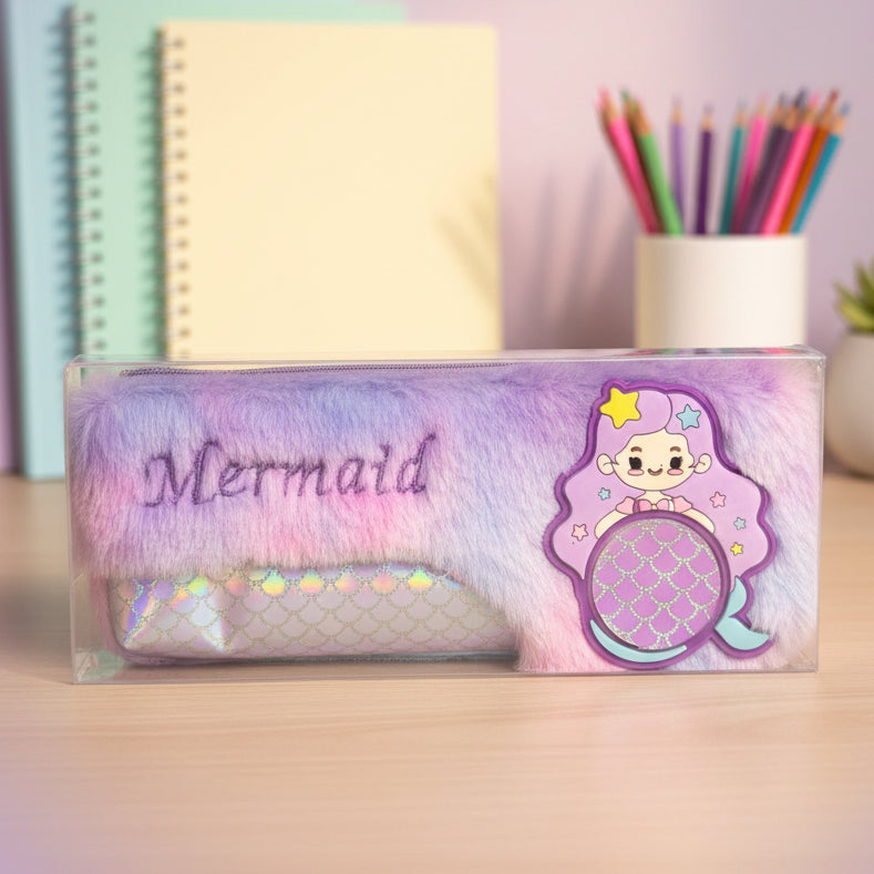 Soft Plush Pencil Pouch For Kids (MultiColor) (FUR-29)