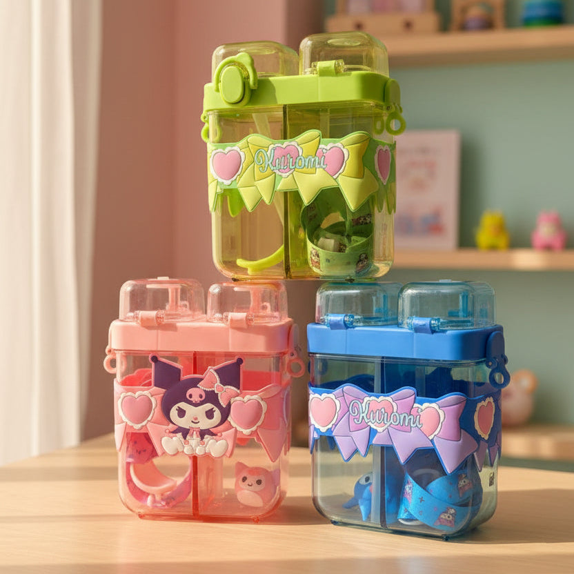 Premium 2 in 1 Water Bottle For Kids (Random Colors) | 029-44