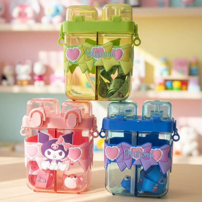 Premium 2 in 1 Water Bottle For Kids (Random Colors) | 029-44