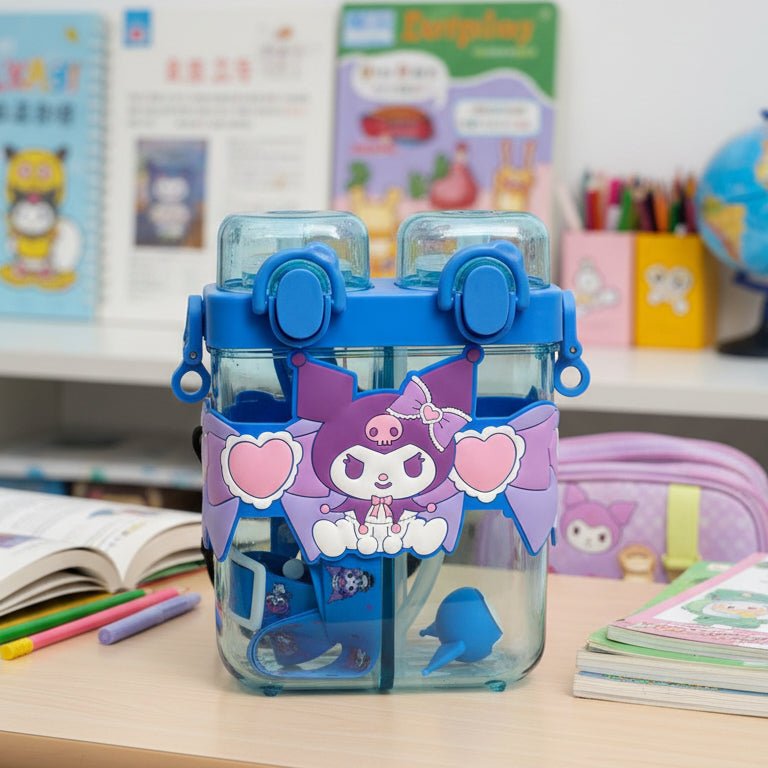 Premium 2 in 1 Water Bottle For Kids (Random Colors) | 029-44