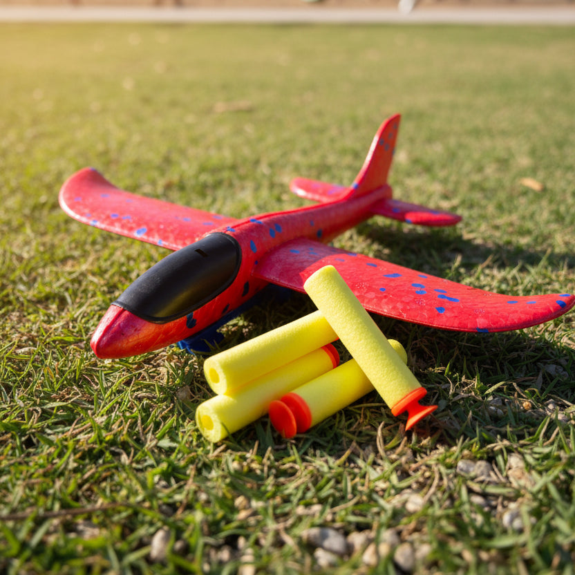 Foam Dart Catapult Airplane Launcher Gun for Kids (FM-4)