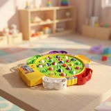Rotating Fishing Game Toy 24 Fish Set with Music for Kids (6873)