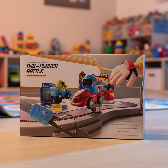 Two-Player Hand Gesture Control Race Track Set for Kids (P010)