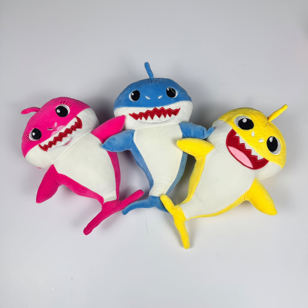 Soft Baby Shark Plush Toy For Kids (25cm | Random Color)