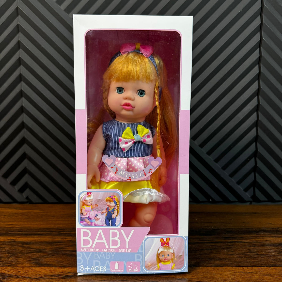 Baby Doll Happy Every Day with Feeding Bottle & Music (8933A)