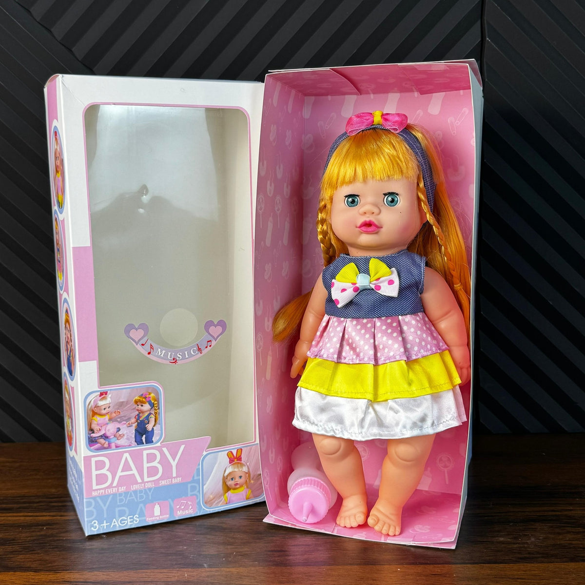Baby Doll Happy Every Day with Feeding Bottle & Music (8933A)
