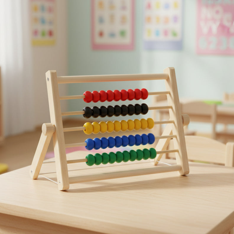 Wooden Abacus Counting Colorful Beads Set for Kids (2025-36)