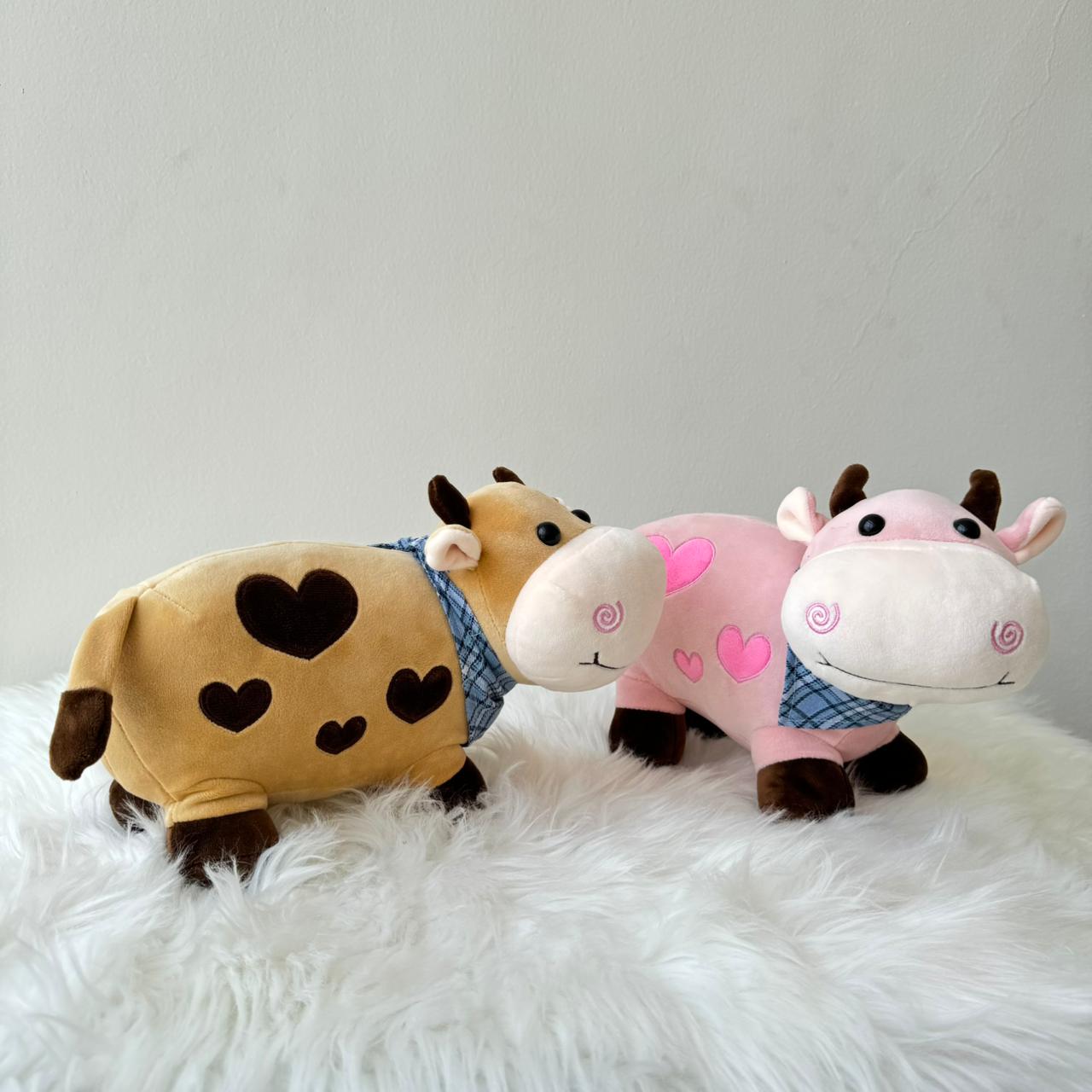 Cute Soft Cow Plush Toy for Kids | 25cm (Random Color)