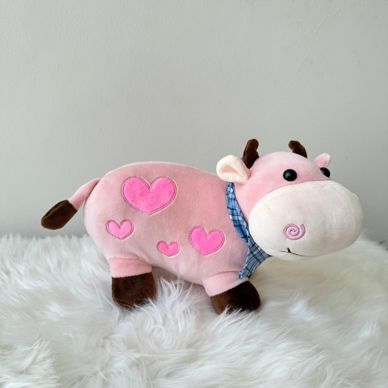 Cute Soft Cow Plush Toy for Kids | 25cm (Random Color)