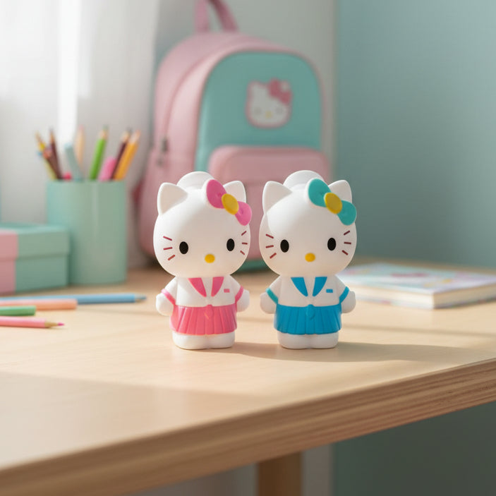 Soft Rubber Hello Kitty Bath Toy with Squeaker Whistle