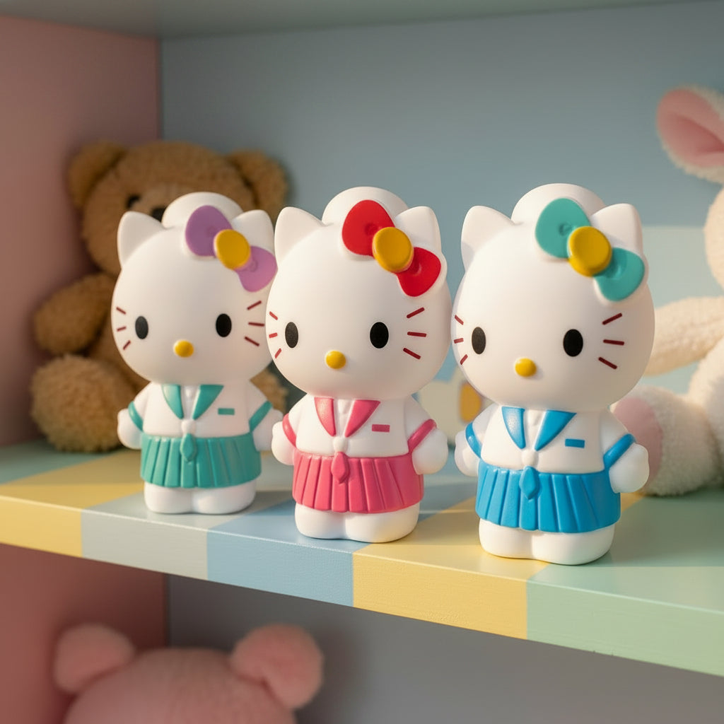 Soft Rubber Hello Kitty Bath Toy with Squeaker Whistle (599B-11)