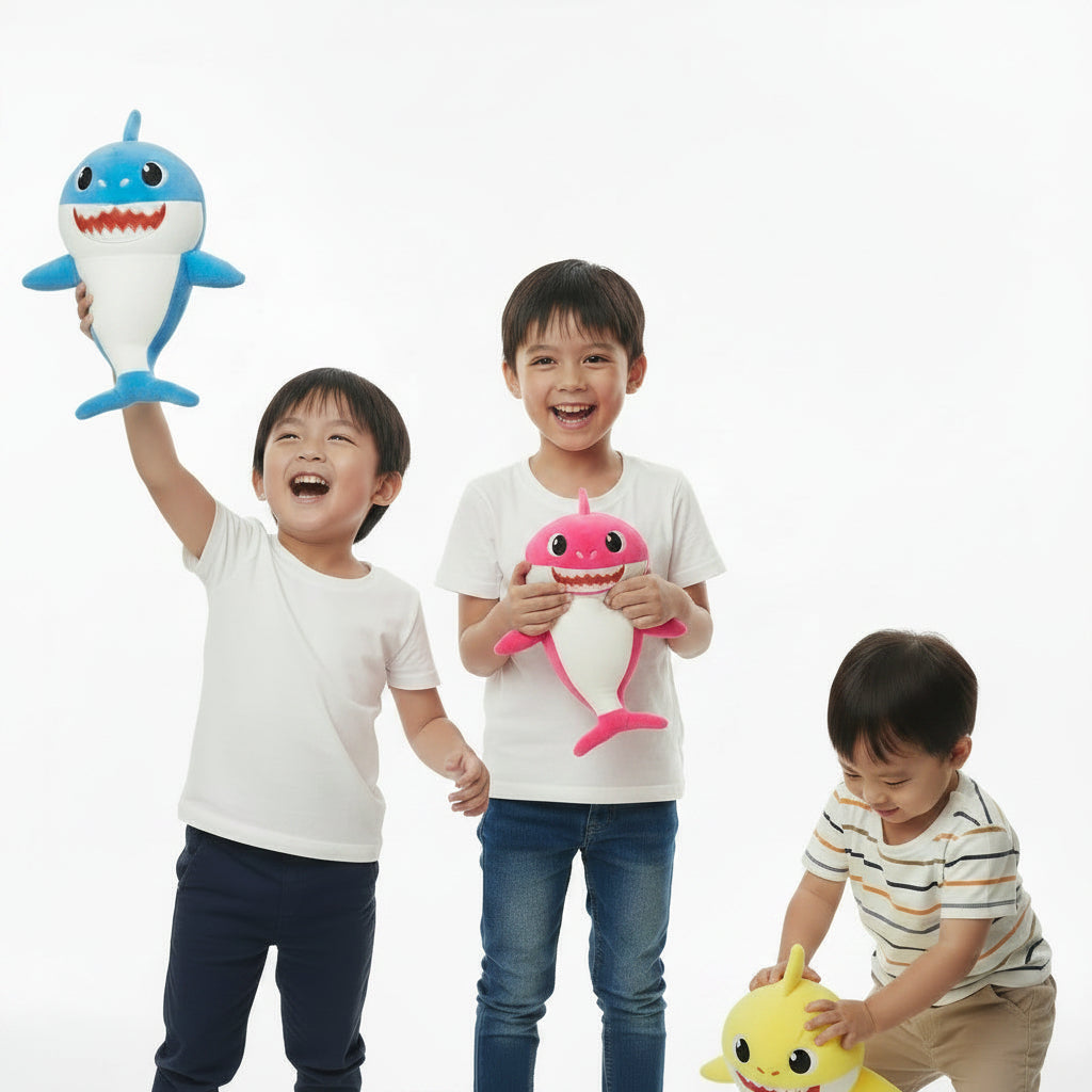 Soft Baby Shark Plush Toy For Kids (25cm | Random Color)