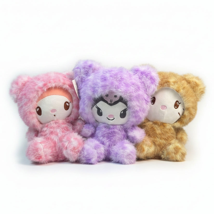 Cute Fluffy Labubu Plush Toy for Kids (25cm | Random Color)