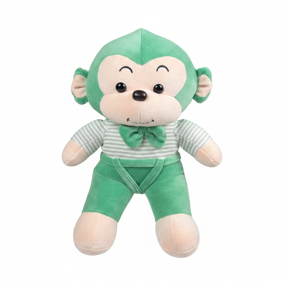 Cute Monkey Plush Toy for Kids (25cm | Random Color)