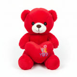 Cute Teddy Bear Plush Toy with Heart (30cm | Random Color)