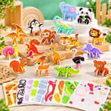Wooden 3D Animal Puzzles Toys For Kids (Random Design) (2025-33)
